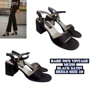 💿 VINTAGE 90s/Y2K Mudd  Chunky Heel Sandals sz. 10 like new